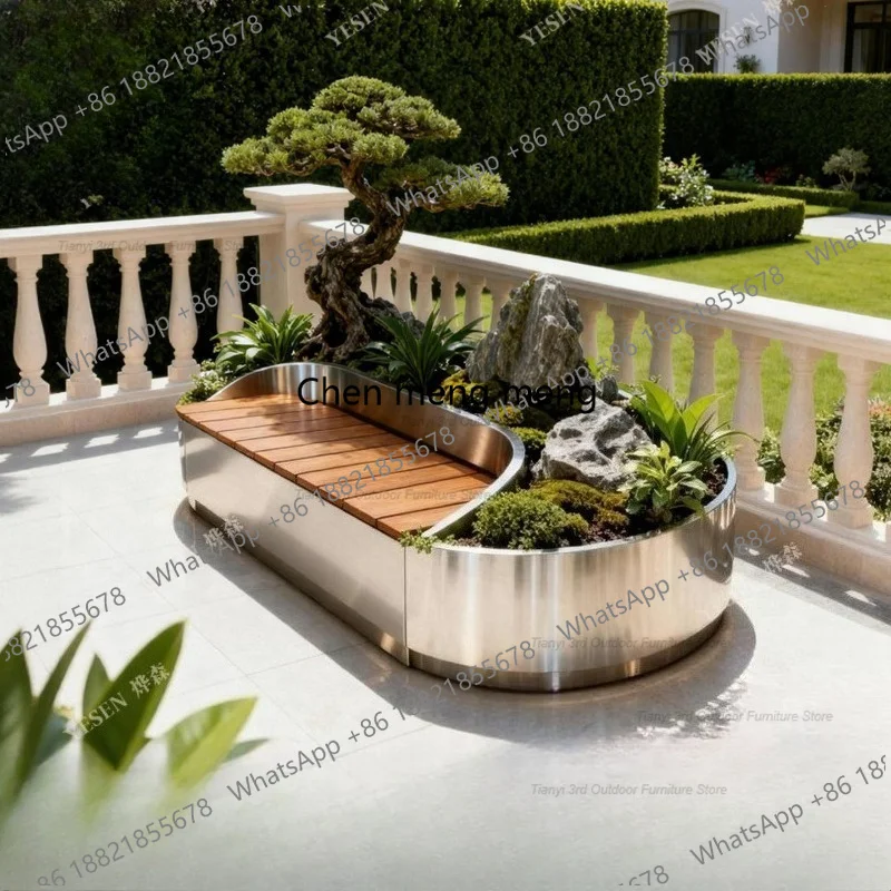 D80 Stainless Steel Flower Box - огляд і ціна Outdoor Furniture Metal Chairs